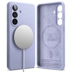 Custodia MagSafe per Samsung Galaxy S26 S942, Ringke, Silicone, Viola