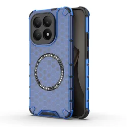 Custodia MagSafe per Xiaomi 15T, Techsuit, HoneyComb Shield, Blu