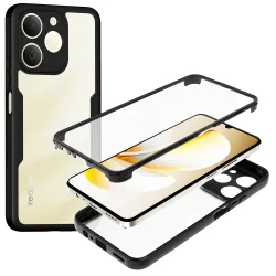 Custodia per Realme Note 70T, Techsuit, ColorVerse 360, Nera
