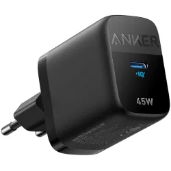 Caricabatterie di rete Anker 313, 45W, 3A, 1 x USB-C, nero A2643G11