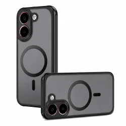 Custodia MagSafe per Xiaomi Poco X8 Pro, Techsuit, PureFrost, Nero Satinato