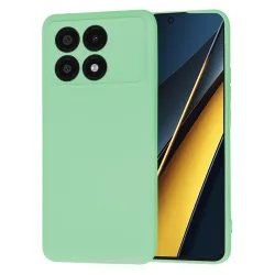 Custodia per Xiaomi Poco X6 Pro, Techsuit, SoftFlex, Verde Chiaro