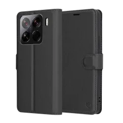 Custodia per Xiaomi 15 Pro, Techsuit, Leather Folio, Nera