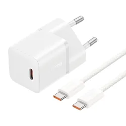 Caricabatterie Rete con Cavo USB-C Baseus GaN5, 20W, 3A, 1 x USB-C, Bianco P10110900213-01