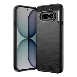 Custodia per Nothing Phone (4a), Techsuit, Carbonio, Nera