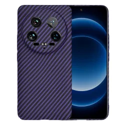 Custodia per Xiaomi 14 Ultra, Techsuit, Carbonite FiberShell, Viola