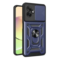Custodia per Motorola Moto G55, Techsuit, CamShield, Blu
