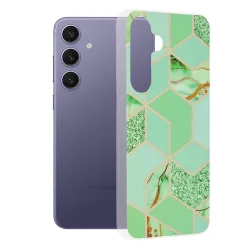 Custodia per Samsung Galaxy S24+ S926, Techsuit, Marble, Verde