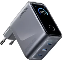 Caricabatterie Rete Anker Prime, 160W, 5.36A, 3 x USB-C, Grigio A2687341