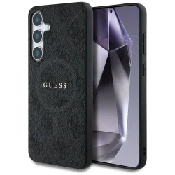 Custodia MagSafe per Samsung Galaxy S25+ S936, Guess, 4G Ring Classic Logo, Nera
