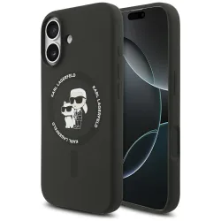 Custodia MagSafe per Apple iPhone 17, Karl Lagerfeld, Ring Karl & Choupette, Nera