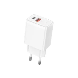 Caricabatterie Retea Lito LC09, 20W, 3A, 1 x USB-A - 1 x USB-C, Bianco