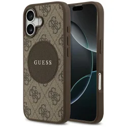 Custodia MagSafe per Apple iPhone 17, Guess, 4G Circle Classic Logo, Marrone