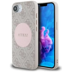 Custodia MagSafe per Apple iPhone 17e / 16e, Guess, 4G Circle Classic Logo, Rosa