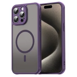 Custodia MagSafe per Apple iPhone 15 Pro Max, Techsuit, HaloFrost II, Viola