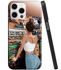 Custodia per Apple iPhone 14 Pro, Perfect Case, Favourites Series Girl, Multicolore