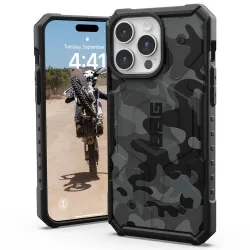 Custodia MagSafe per Apple iPhone 15 Pro, Urban Armor Gear, Pathfinder SE Midnight Camo, Camouflage