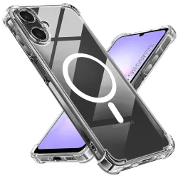 Custodia MagSafe per Samsung Galaxy A07 4G A075, Techsuit, Antiurto, Trasparente