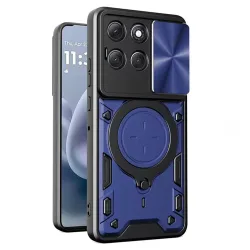 Custodia per Motorola Moto G86, Techsuit, CamGuard Pro, Blu
