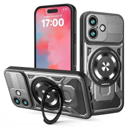 Custodia per Apple iPhone 17, Techsuit, RuggedCam, Grigio