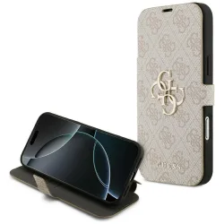 Custodia per Apple iPhone 17 Pro, Guess, 4G Metal Logo, Rosa
