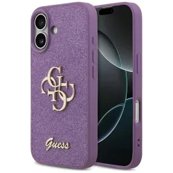 Custodia per Apple iPhone 17, Guess, Fixed Glitter Big 4G, Viola