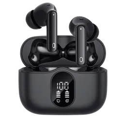 Auricolare Bluetooth Techsuit CW3 WaveBeat 100, TWS, ANC, Nero