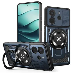 Custodia per Xiaomi Redmi Note 14 5G, Techsuit, RuggedCam, Blu