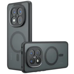 Custodia MagSafe per Xiaomi Poco X7 / Note 14 Pro 5G, Techsuit, PureFrost, Nero Satinato