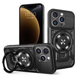 Custodia per Apple iPhone 15 Pro Max, Techsuit, RuggedCam, Nera