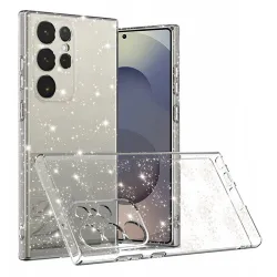 Custodia per Samsung Galaxy S25 Ultra S938, Techsuit, SparkleSkin, Trasparente
