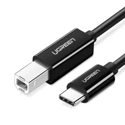 Cavo stampante UGREEN US370, USB-C - USB-B, 1 m, nero