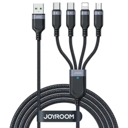 Cavo di Ricarica USB-A - Lightning / microUSB / 2 x USB-C Joyroom S-A18 4in1, 20W, 1.2m, Nero
