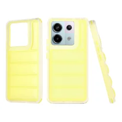 Custodia per Xiaomi Poco X6 / Note 13 Pro 5G, Techsuit, Wave Shield, Gialla