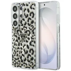 Custodia MagSafe per Samsung Galaxy S26 Ultra S948, Guess, IML Leopard Pattern, Nera