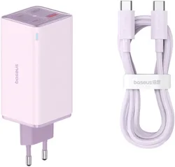 Caricabatterie Retea Con Cavo USB-C Baseus GaN6 Pro, 100W, 3.25A, 2 x USB-A - 2 x USB-C, Viola P10162705532-00