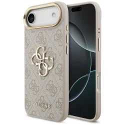 Custodia per Apple iPhone 17 Air, Guess, Big 4G Logo Classic, Rosa Dorato