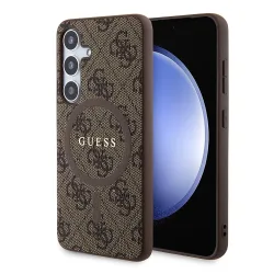 Custodia MagSafe per Samsung Galaxy S24 S921, Guess, 4G Collection, Marrone