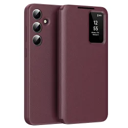 Custodia per Samsung Galaxy S25+ S936, Techsuit, SmartView, Rossa