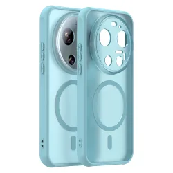 Custodia MagSafe per Xiaomi 17 Ultra, Techsuit, HaloFrost II, Verde Chiaro