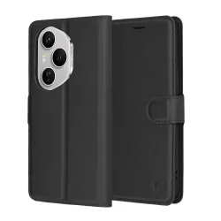 Custodia per Honor 400 Pro, Techsuit, Leather Folio, Nera