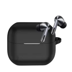 Custodia Techsuit Silicone per Xiaomi Redmi Buds 5, Nera