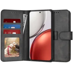 Custodia per Honor Magic8 Lite, Techsuit, Diary Book, Nera