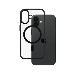 Custodia MagSafe per Apple iPhone 16, PanzerGlass, Care Urban Combat, Nera Trasparente