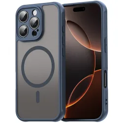 Custodia MagSafe per Apple iPhone 11 Pro, Techsuit, HaloFrost II, Blu Navy