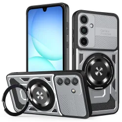 Custodia per Samsung Galaxy A57 5G, Techsuit, RuggedCam, Grigio