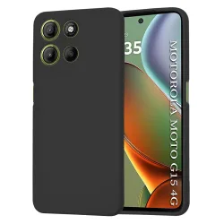 Custodia per Motorola Moto G15 / G15 Power, Techsuit, SoftFlex, Nera