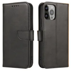 Custodia per Motorola Moto G17, OEM, Marva Wallet, Nera