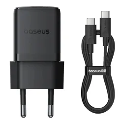 Caricabatterie da rete con cavo USB-C Baseus Palm, 30W, 3A, 1 x USB-C, Nero P10111605113-01