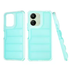 Custodia per Xiaomi Redmi 13C 5G / 13C / Poco C65, Techsuit, Wave Shield, Turchese